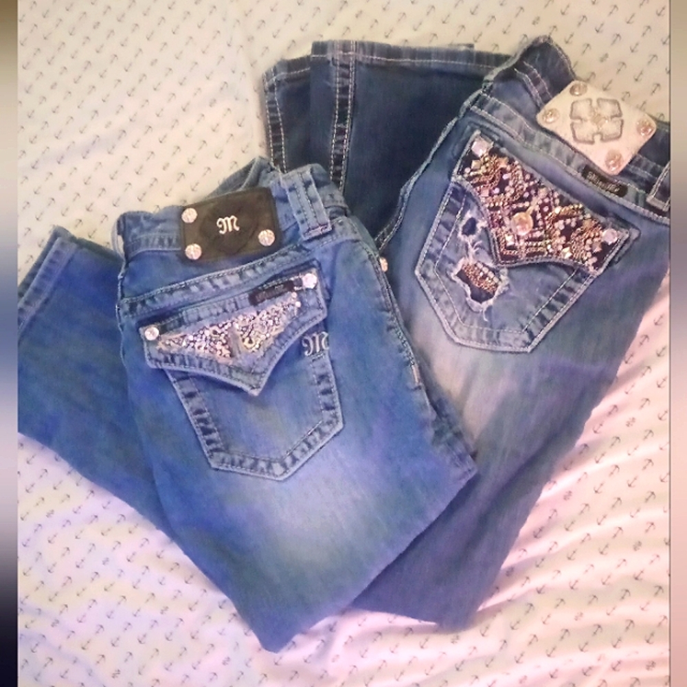 MissMe Jeans. Sizes 27(Capri), size 28 (boot cut)